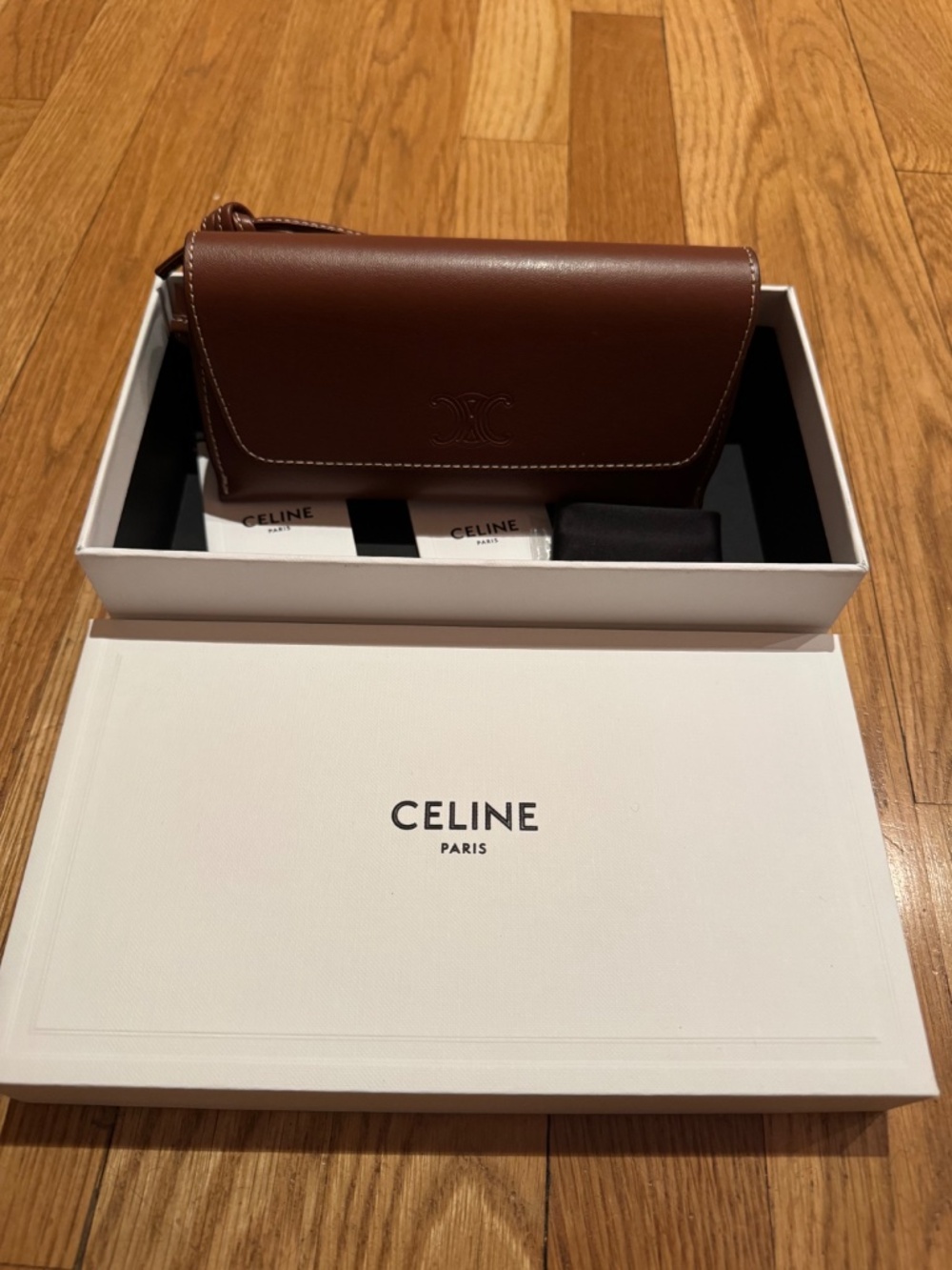 CELINE - Triomphe 52mm Oval Sunglasses - Shiny Black Blue - Picture 14 of 14